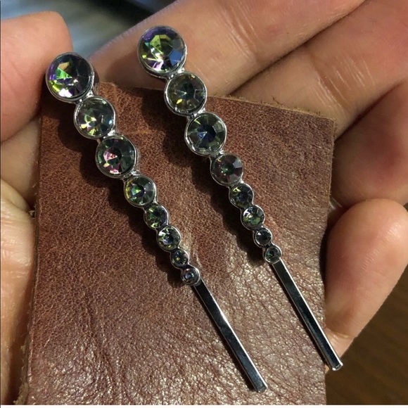 Galaxy multicolor rhinestone Bobby pin hair clips - Picture 2 of 6